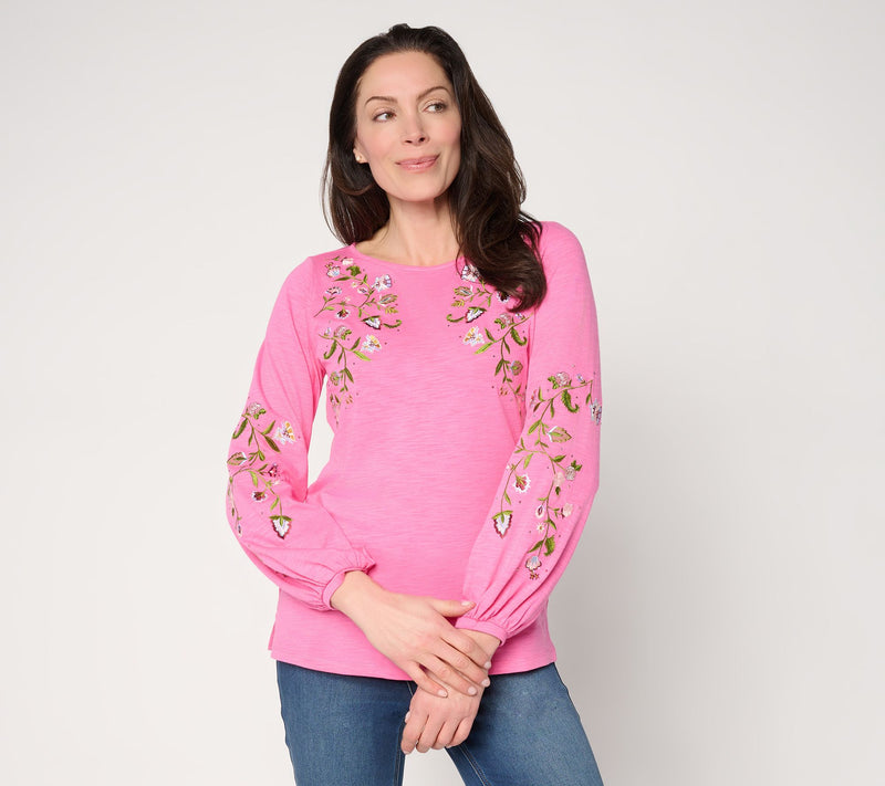 Quacker Factory Swing into Spring Bateau Neck Top — View 12