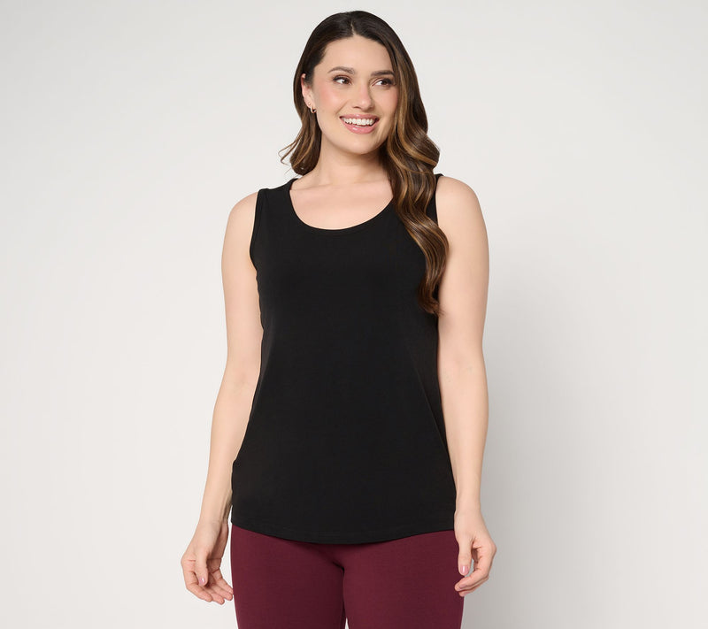 Susan Graver Essentials Liquid Knit Scoop Neck Tank Top — View 12