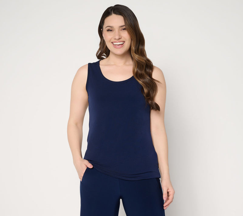 Susan Graver Essentials Liquid Knit Scoop Neck Tank Top — View 13