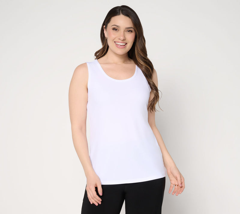 Susan Graver Essentials Liquid Knit Scoop Neck Tank Top — View 14
