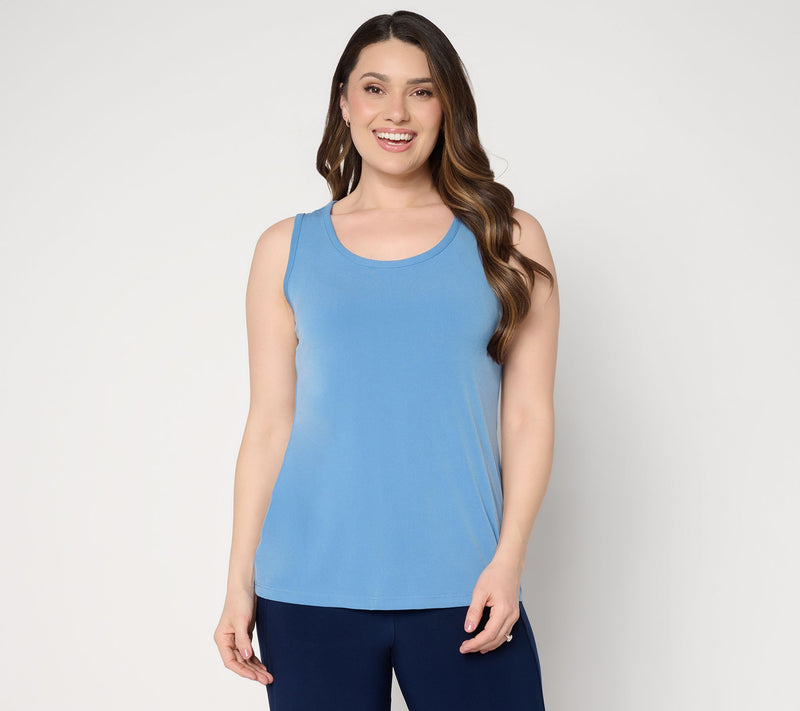 Susan Graver Essentials Liquid Knit Scoop Neck Tank Top — Main view