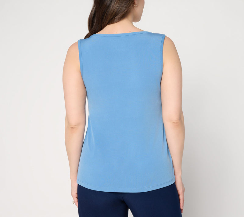 Susan Graver Essentials Liquid Knit Scoop Neck Tank Top — View 4