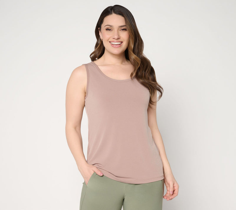 Susan Graver Essentials Liquid Knit Scoop Neck Tank Top — View 15