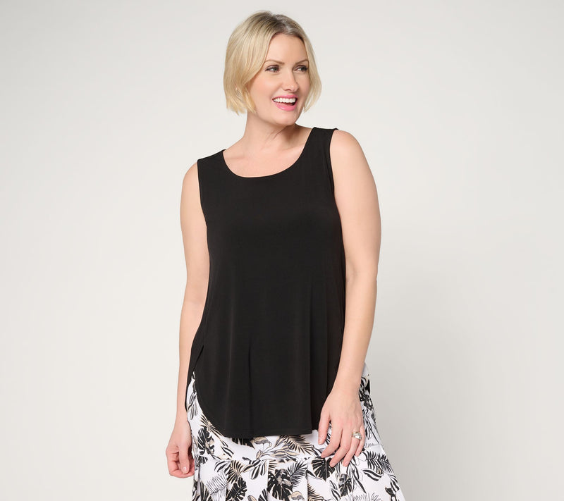 Susan Graver Essentials Regular Liquid Knit Shirttail Hem Tunic — View 12