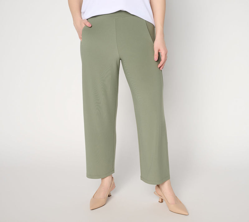 Susan Graver Essentials Regular LK Luxe Straight-Leg Crop Pants — View 14
