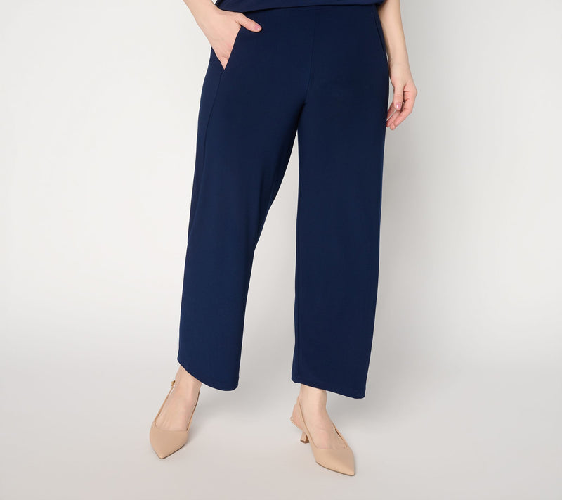 Susan Graver Essentials Petite LK Luxe Straight-Leg Crop Pants — View 12