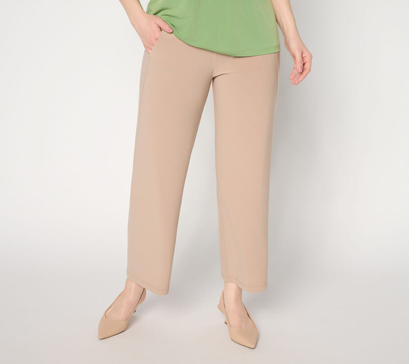 Susan Graver Essentials Petite LK Luxe Straight-Leg Crop Pants — View 13