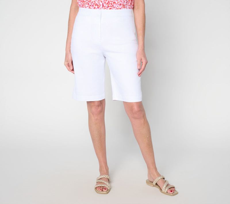 Susan Graver Weekend Regular Stretch Cotton Bermuda Short — View 11