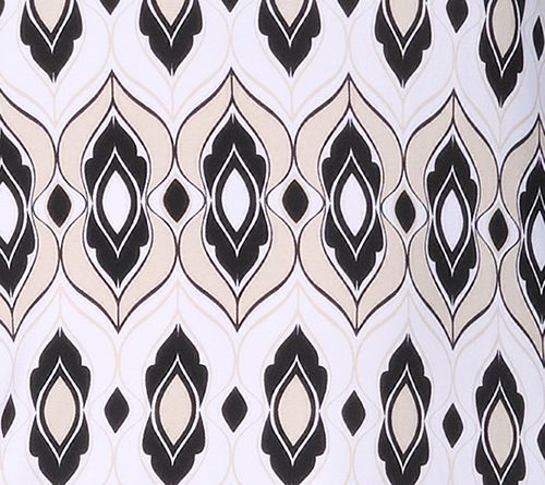 Susan Graver Regular Printed Liquid Knit Split Neck Dress — View 6