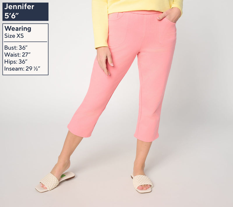 Quacker Factory DreamJeannes 5 Pocket Capri Pants — View 3