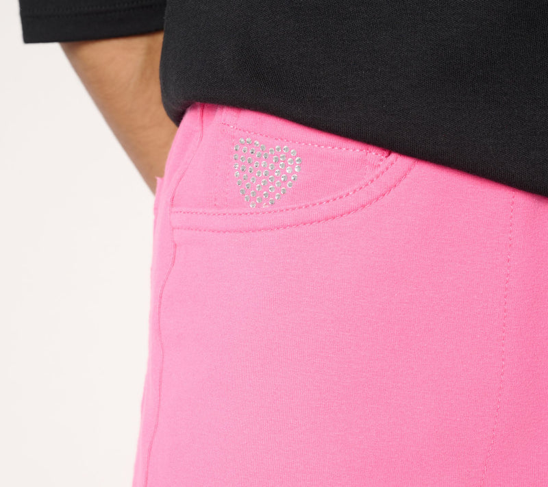 Quacker Factory DreamJeannes Floralicious Embroidered Crop Pant — View 6