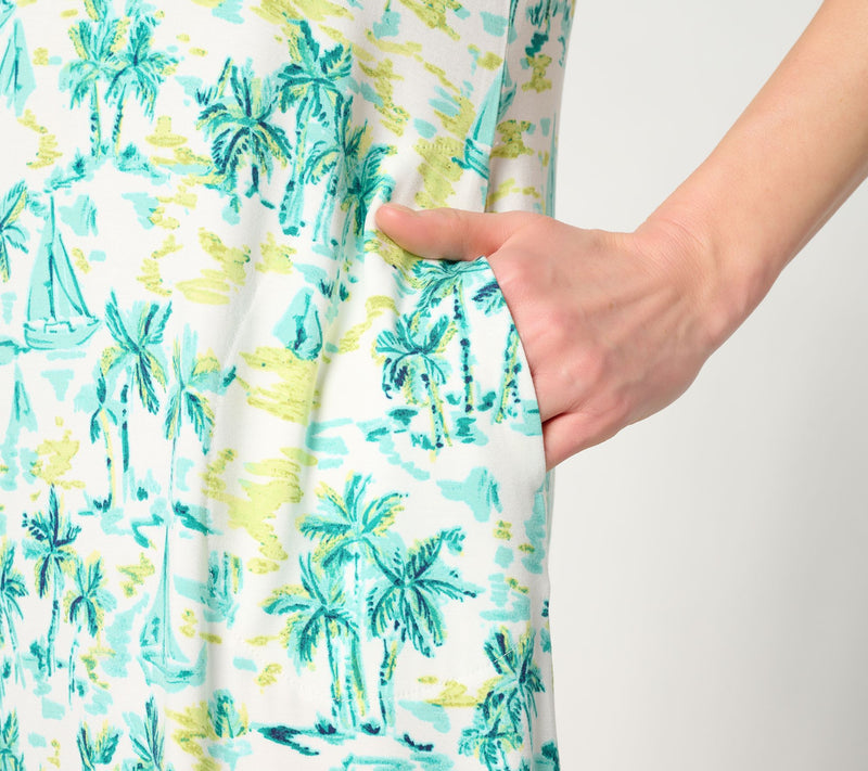 Quacker Factory Sail Away Sparkle Short Sleeve Dress — View 5