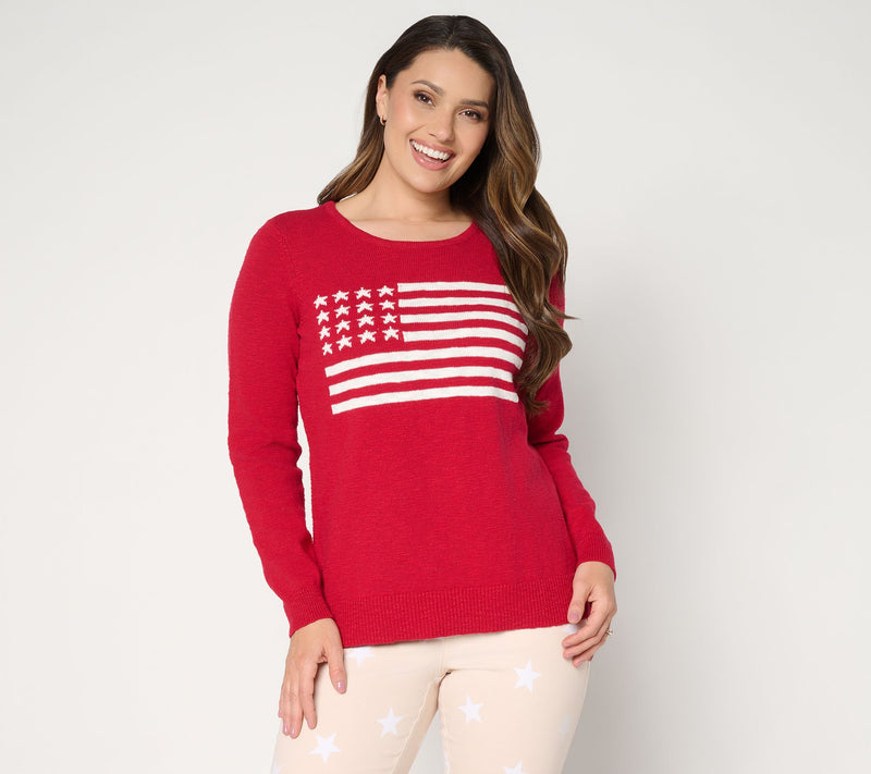 Belle by Kim Gravel America the Beautiful Slub Sweater — Main view