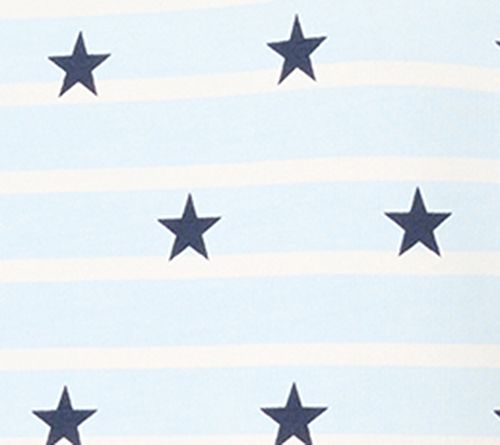 Belle by Kim Gravel French Terry Stars Short Sleeved Striped Top — View 10