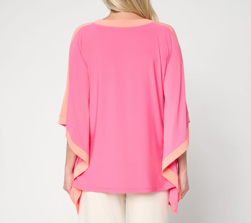 Brandis Dress Out Loud Discovery Knit Colorblock Sport Poncho — View 4