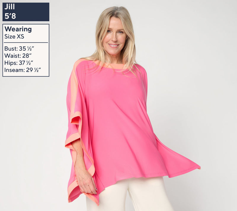 Brandis Dress Out Loud Discovery Knit Colorblock Sport Poncho — View 3