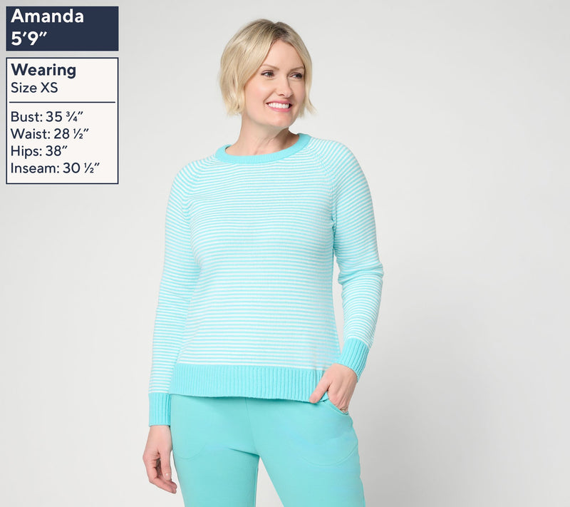 Belle by Kim Gravel Nod to Nautical Raglan Sleeve Sweater — View 3