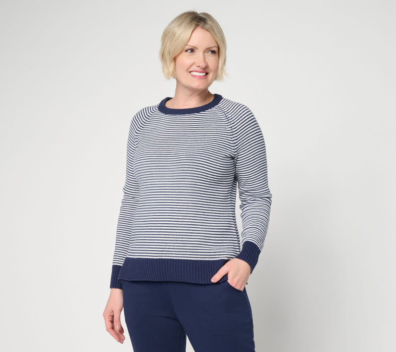 Belle by Kim Gravel Nod to Nautical Raglan Sleeve Sweater — View 13