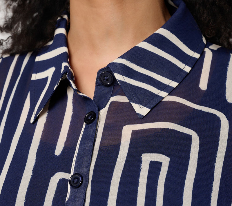 Brandis Dress Out Loud Bestie Sheer Print & Solid Topper — View 6