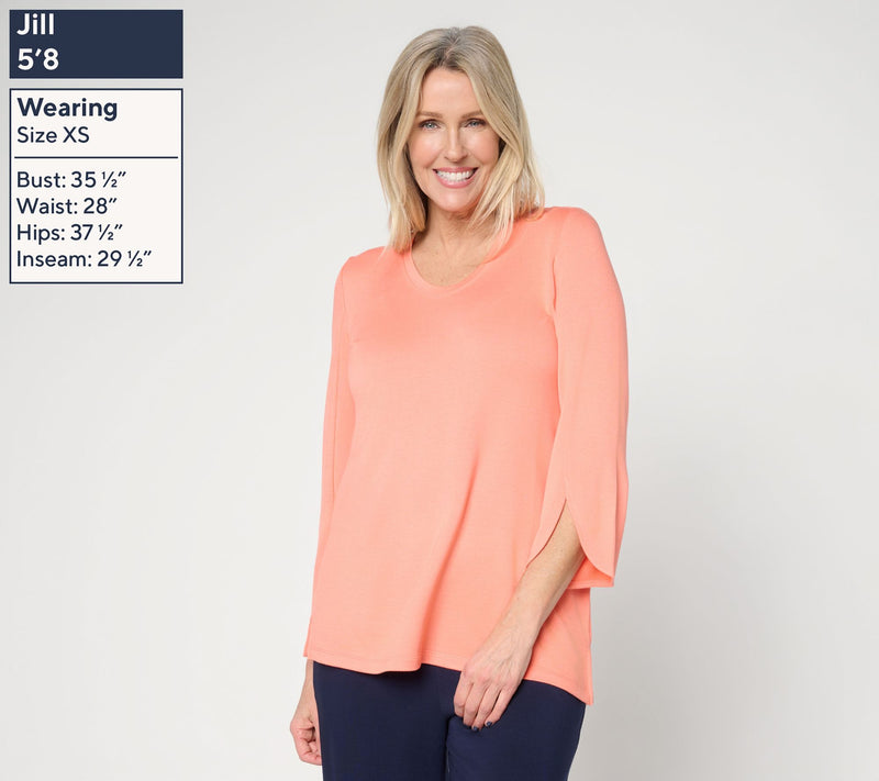 Brandis Dress Out Loud Acquitted Knit Dolphin Sleeve U Neckline Top — View 3