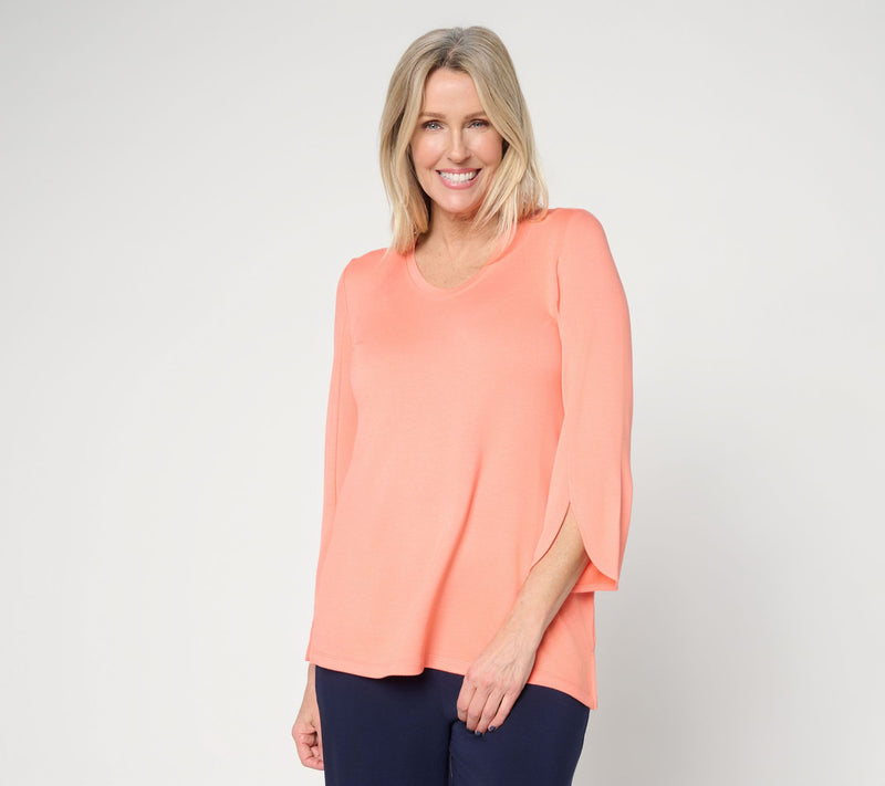 Brandis Dress Out Loud Acquitted Knit Dolphin Sleeve U Neckline Top — View 16