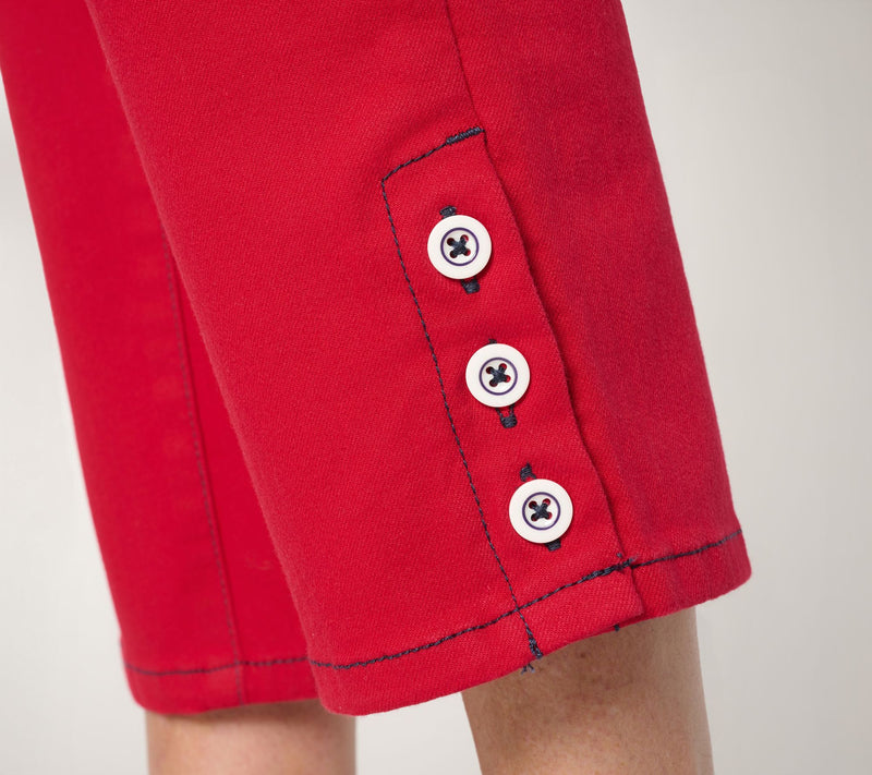 Belle by Kim Gravel Regular Primabelle Twill Button Cropped Jean — View 12