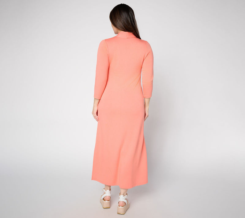 Brandis Dress Out Loud Acquitted Knit 3/4 Sleeve Reg Maxi Dress — View 4