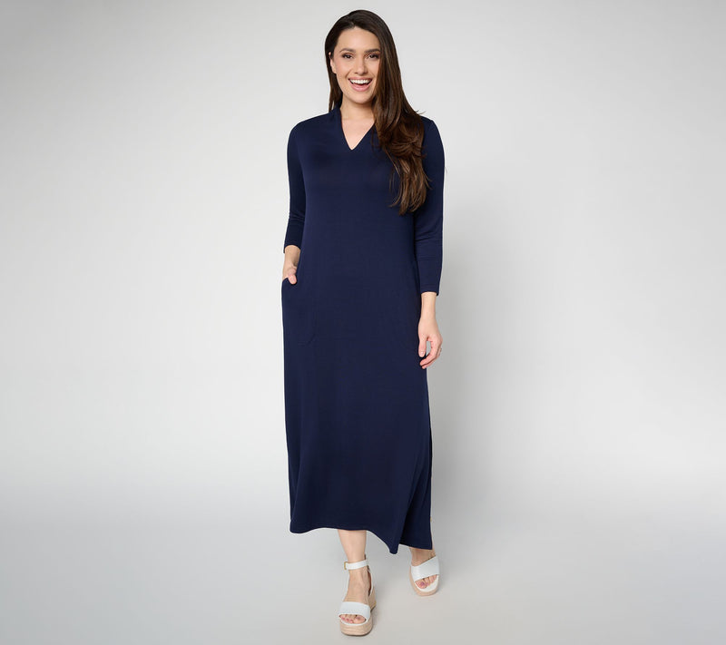 Brandis Dress Out Loud Acquitted Knit 3/4 Sleeve Reg Maxi Dress — View 13