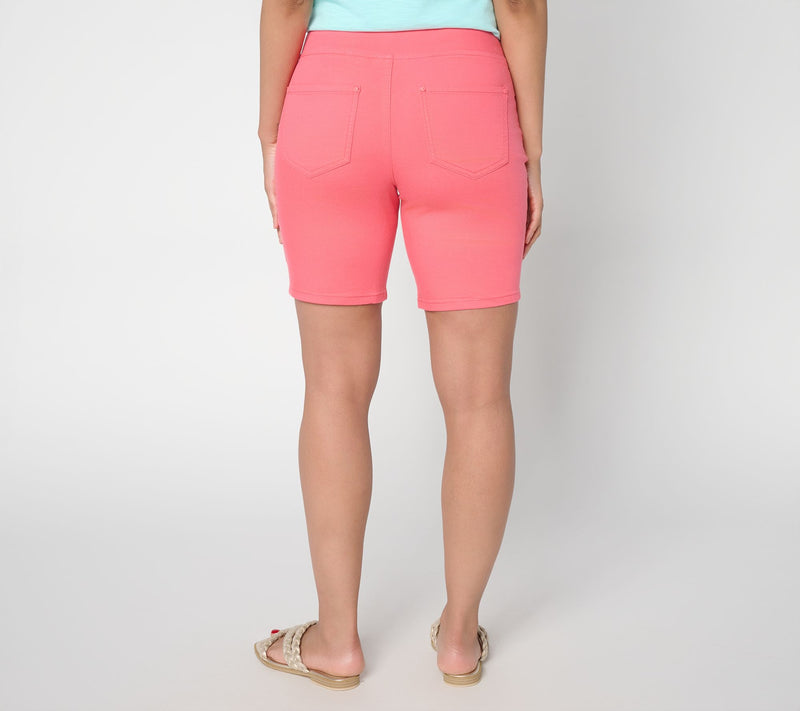Belle by Kim Gravel Petite TipleLuxe Twill 5- Pocket Short — View 3
