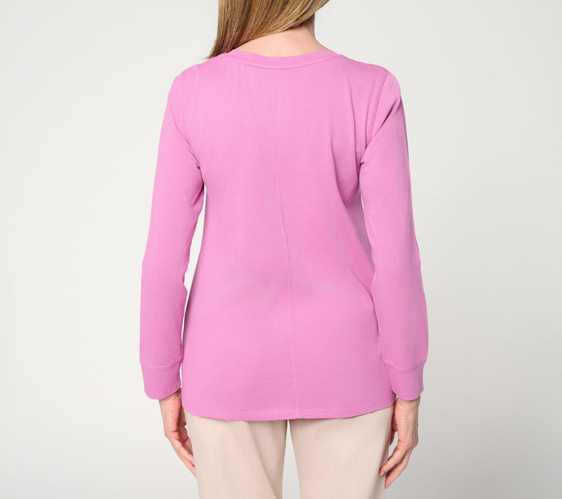 LOGO Principles by Lori Goldstein Sun Faded Seam Detail Top — View 3
