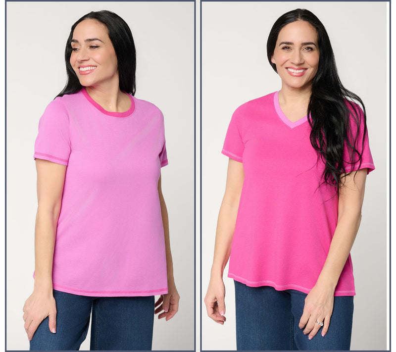 LOGO Principles by Lori Goldstein 2-Pack Ringer Tees — View 9