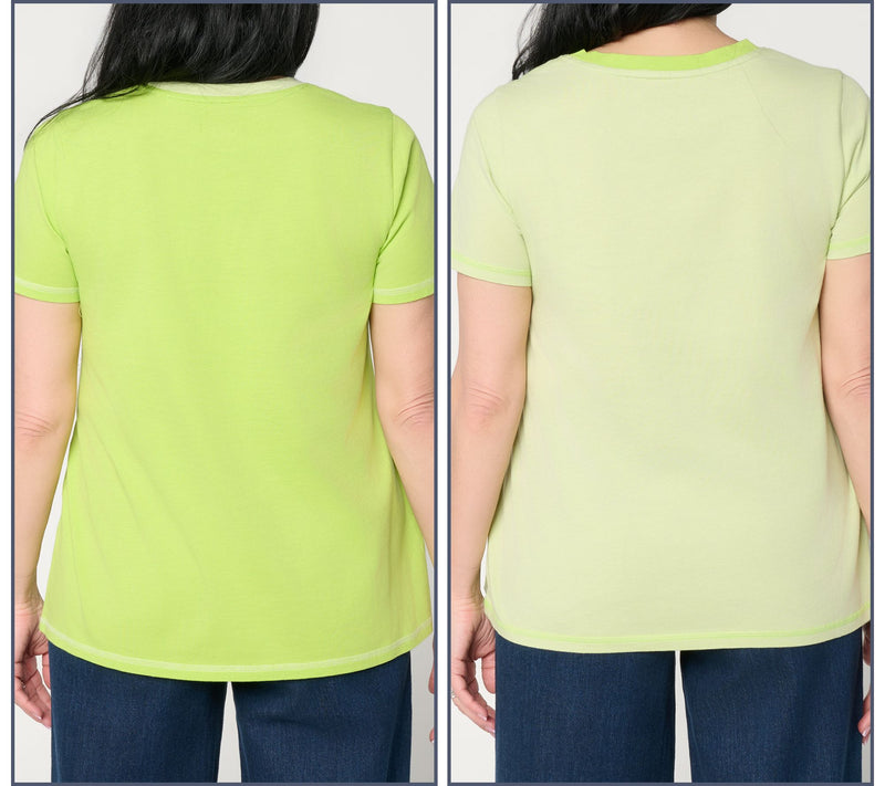 LOGO Principles by Lori Goldstein 2-Pack Ringer Tees — View 14