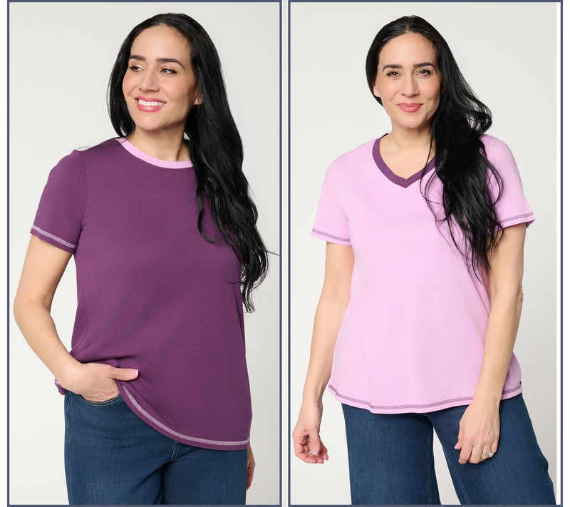LOGO Principles by Lori Goldstein 2-Pack Ringer Tees — View 11