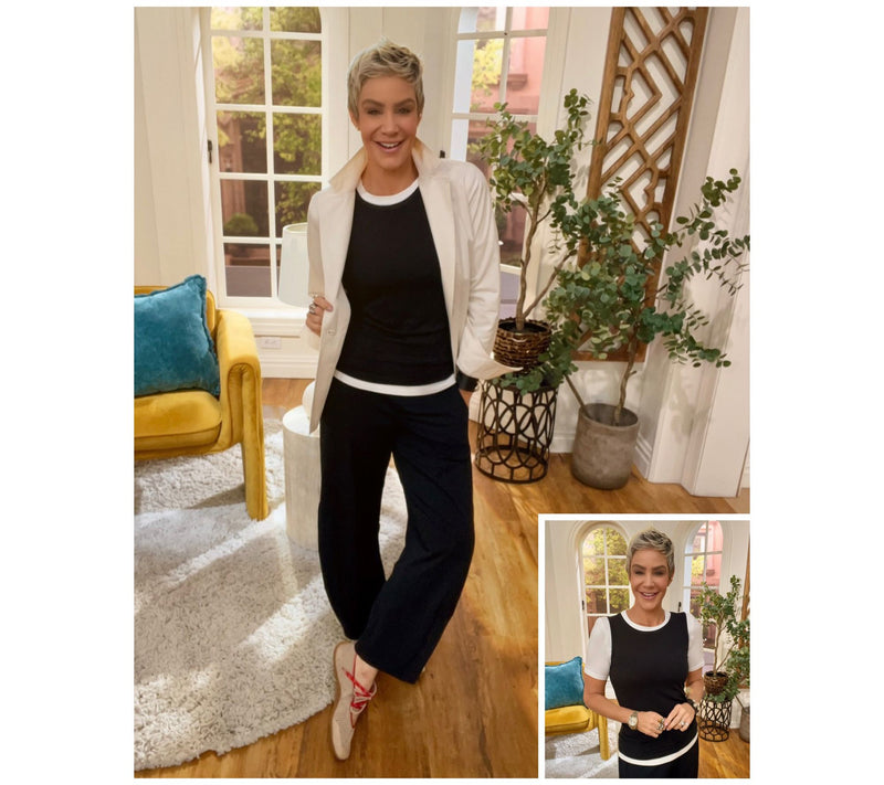Joan Rivers Wardrobe Builders Set of 2 Tank & Short Sleeve Top — View 13