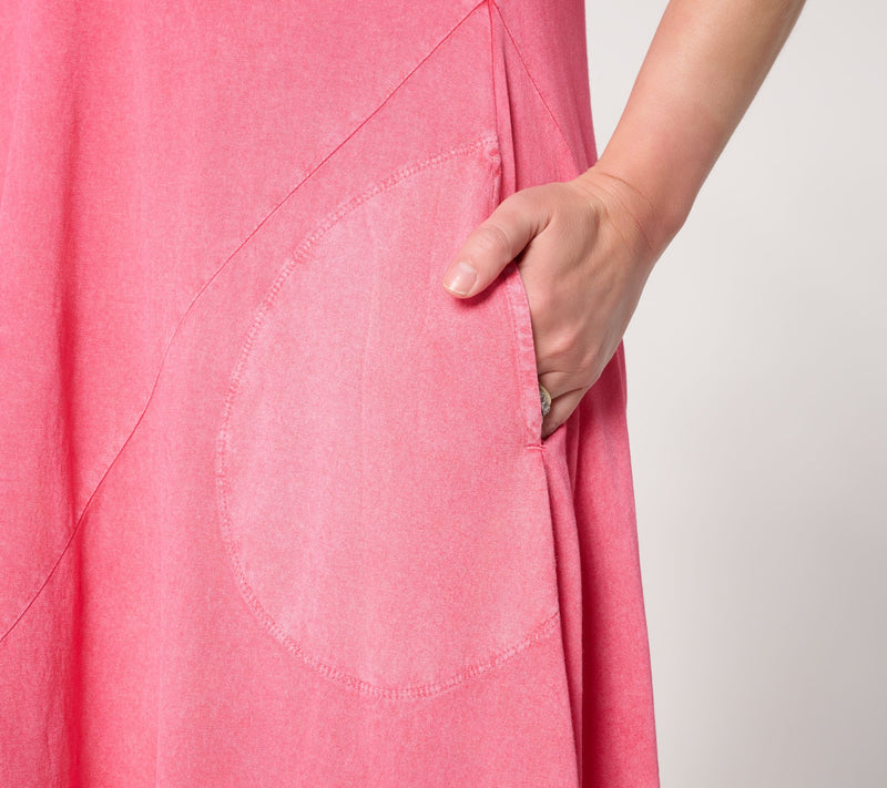 LOGO by Lori Goldstein Petite Overdye Dress with Asymmetric Hem — View 11