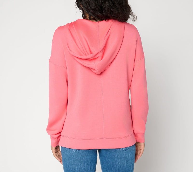 Belle by Kim Gravel ScubaLuxe Hoodie with Pockets — View 4
