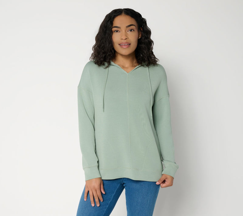 Belle by Kim Gravel ScubaLuxe Hoodie with Pockets — View 15