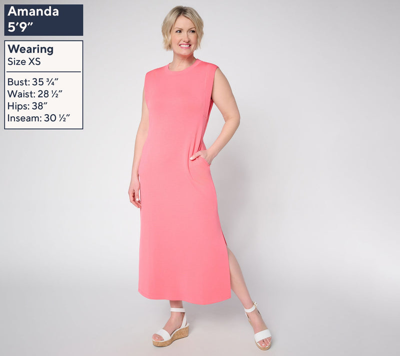 Belle by Kim Gravel Regular ScubaLuxe Maxi Dress w/ Bra Blocker — View 15