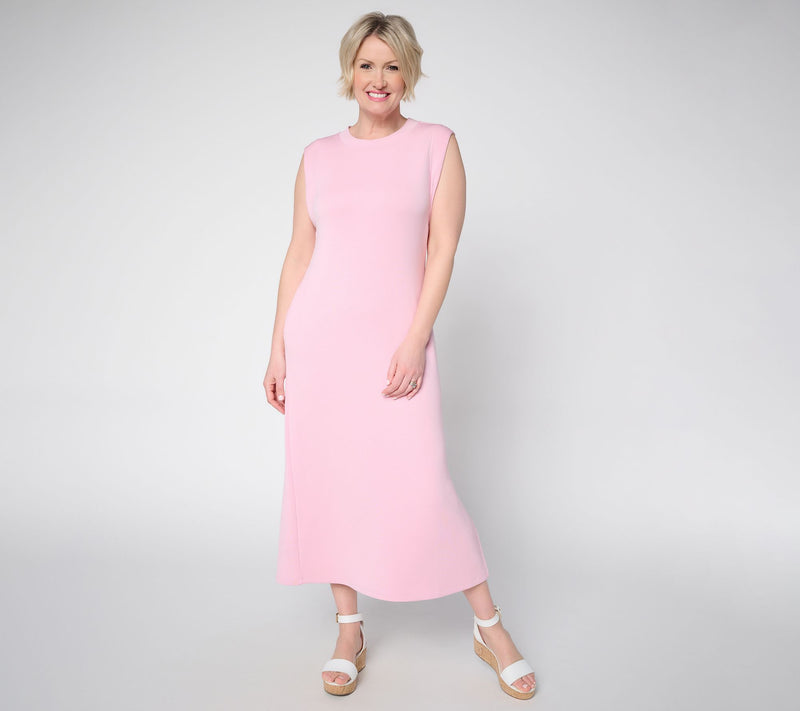 Belle by Kim Gravel Regular ScubaLuxe Maxi Dress w/ Bra Blocker — View 5