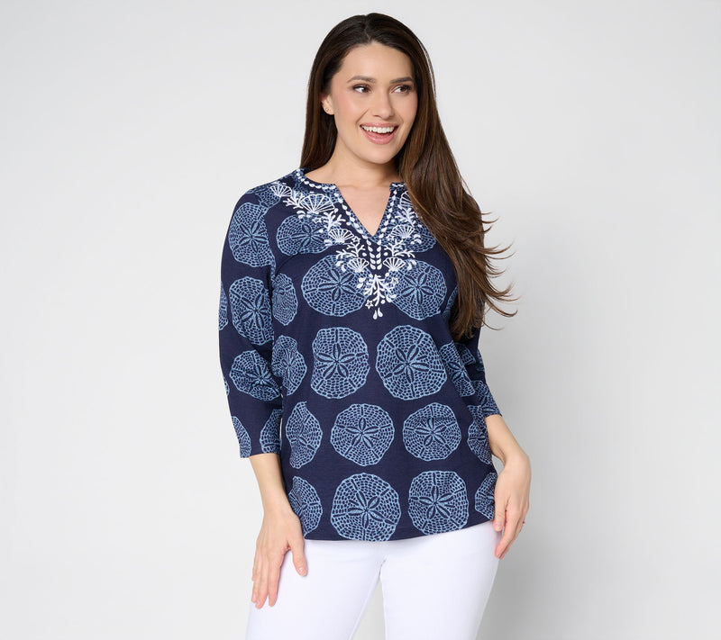 Belle Beach by Kim Gravel Cabana Knit Sand to Soiree Tunic — View 12