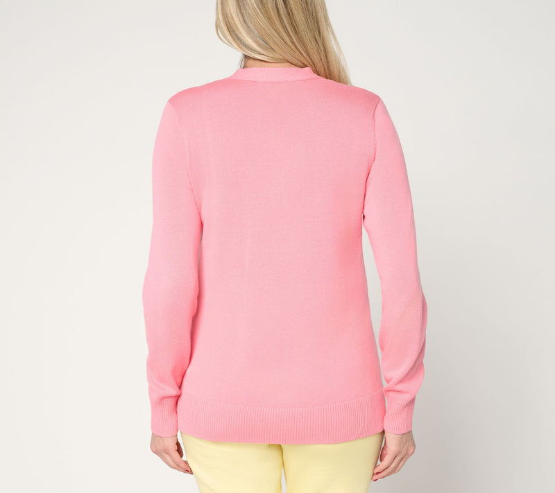 Belle by Kim Gravel Zest is More Lemon Button Front Cardigan — View 4