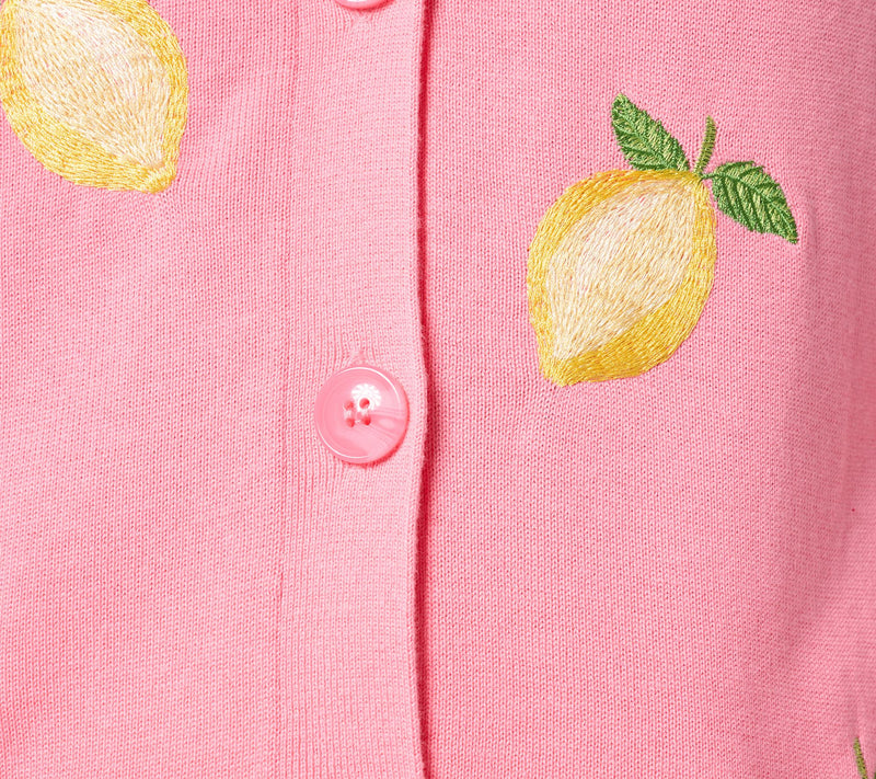 Belle by Kim Gravel Zest is More Lemon Button Front Cardigan — View 6