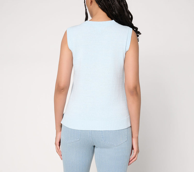 Belle by Kim Gravel Fresh Pick Pointelle Sweater Tank — View 4
