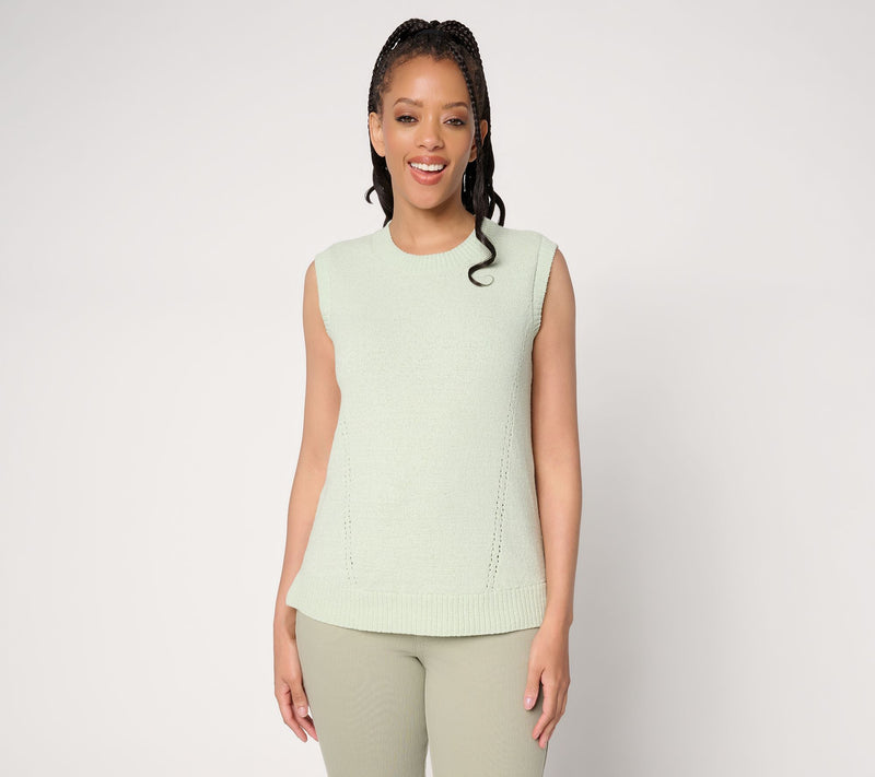 Belle by Kim Gravel Fresh Pick Pointelle Sweater Tank — View 15