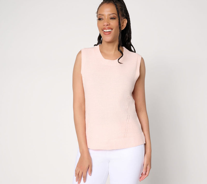 Belle by Kim Gravel Fresh Pick Pointelle Sweater Tank — View 16