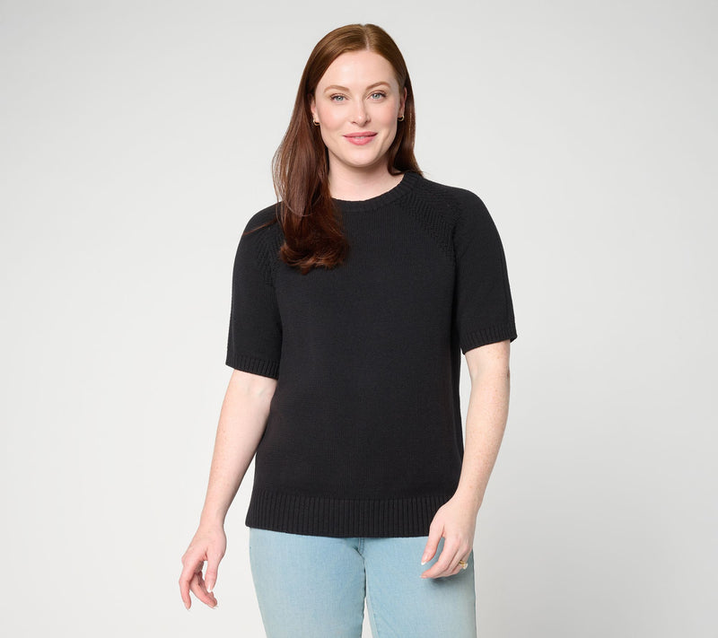Belle by Kim Gravel Step Into Spring Elbow Sleeve Sweater — View 12