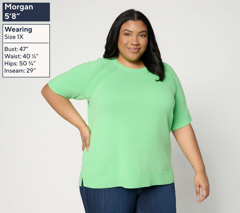 Belle by Kim Gravel Step Into Spring Elbow Sleeve Sweater — View 2