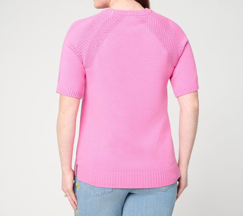 Belle by Kim Gravel Step Into Spring Elbow Sleeve Sweater — View 4