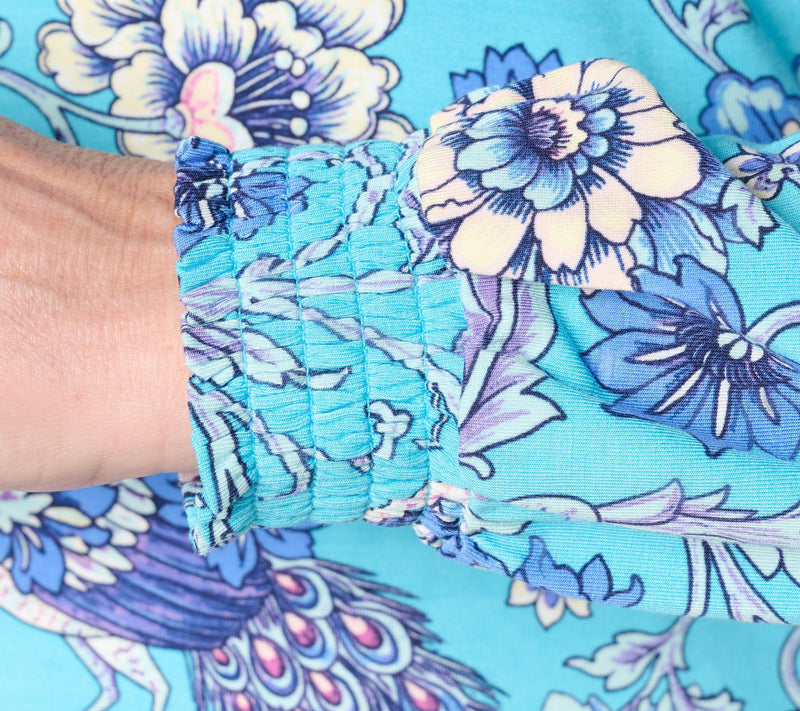 Belle by Kim Gravel Rayon Spandex Flora & Finesse V Neck Top — View 6