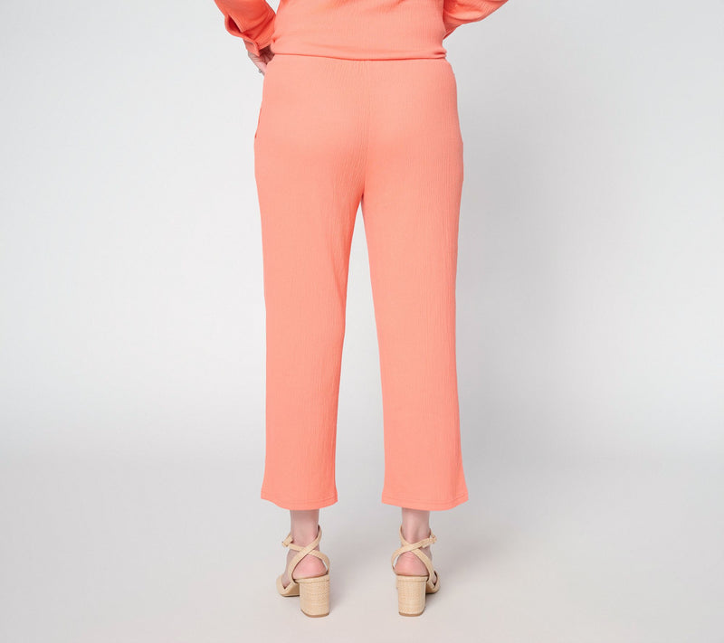 Belle by Kim Gravel Regular Packabelle Solid Cropped Relaxed Pant — View 16